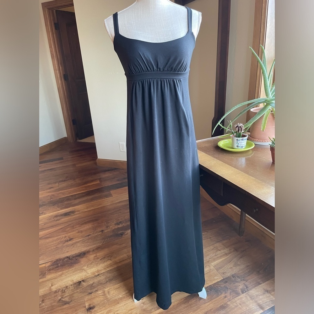 Susana Monaco Sleeveless Empire Waist Black Jersey Maxi Dress